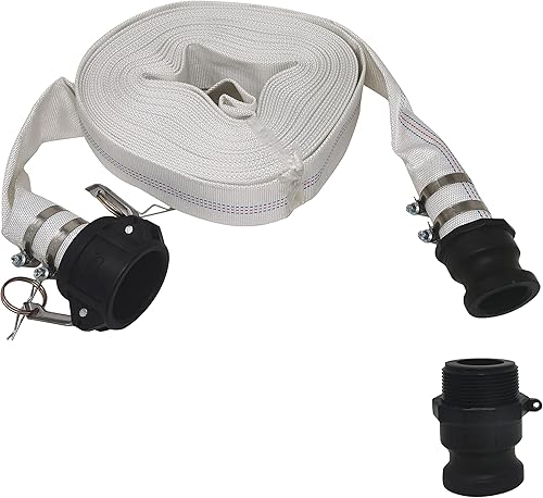 Manguera FirmHose de alta resistencia para piscina/jardín/retrolavado/descarga de 52 pies/1.5 pulgadas con conector fácil extensible (52)