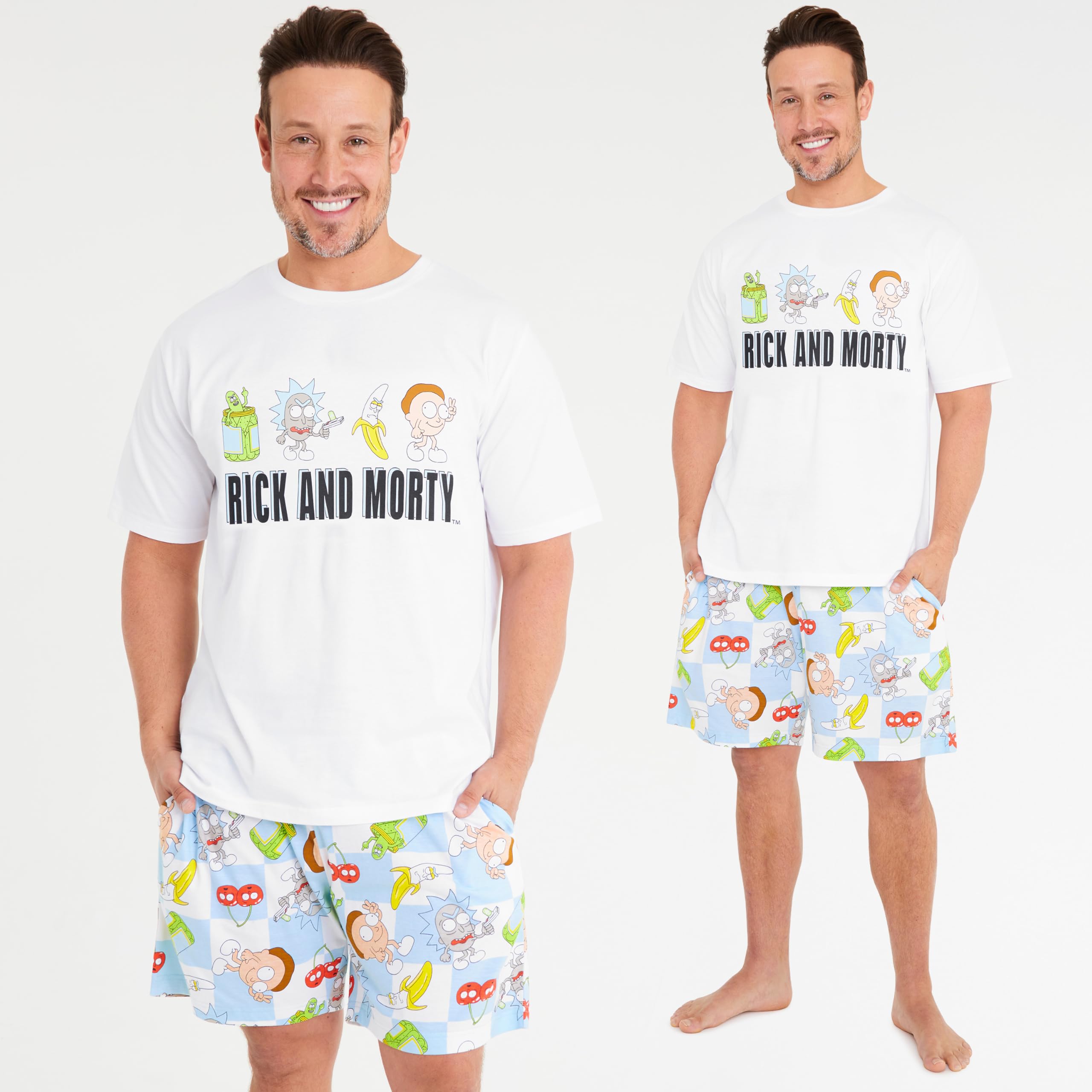 Get Trend Pigiama Uomo Estivo Set Traspirante Pigiami Divertenti Corto Cotone Abbigliamento da Casa Set Regalo Uomo