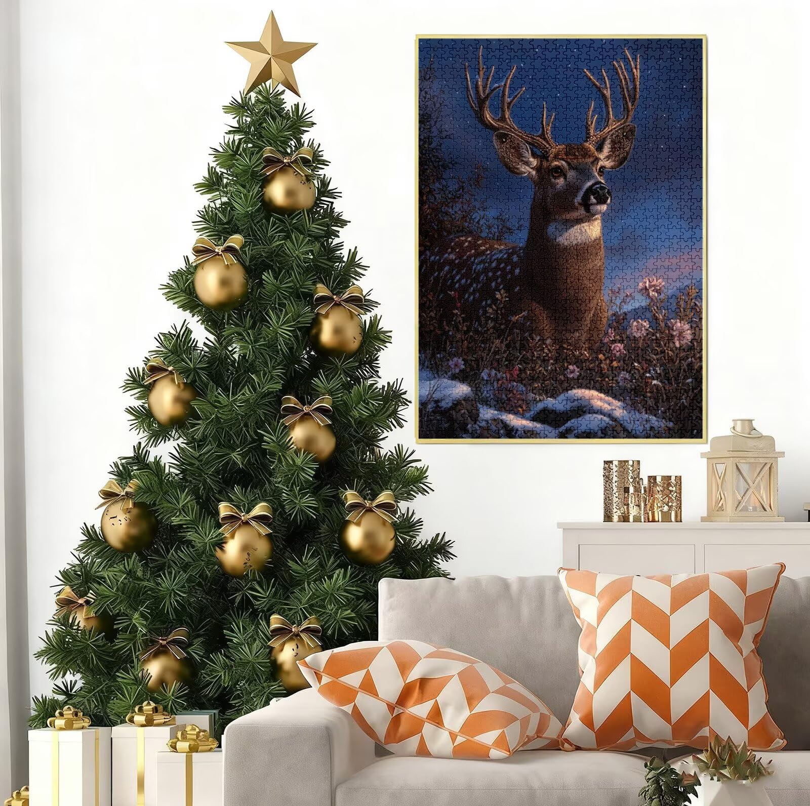 Puzzle 4000 Pezzi per Adulti Ragazzi, 3 4 5 Anni Puzzle Cervo 6 7 8 Anni Giochi Educativi Sostenibili Con Motivi Per Adulti Da Gioco in Legno Di Alta Qualità Jigsaw Animale per Gioco Familiare B-7189