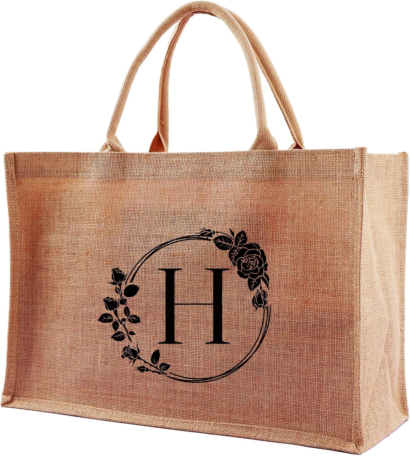 A-Z Large Monogrammed Initial Tote Bags for Women, Appreciation Gifts for Teacher, Mom for Mothers Day