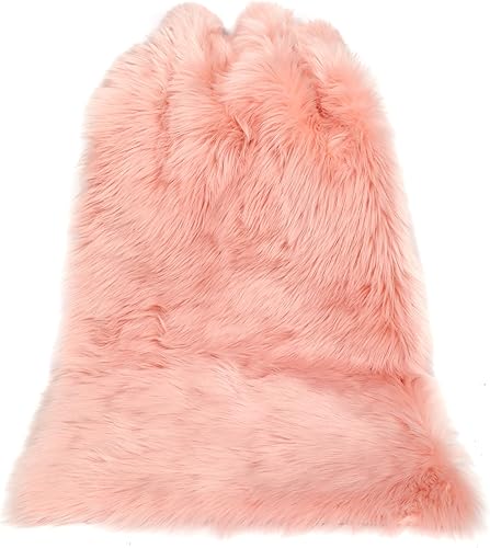 Miniatura 250 de Alfombra de piel sintética esponjosa de piel de oveja blanca, 4 x 6 pies, ultra suave, para dormitorio, mesita de noche, sala de estar, guardería