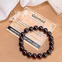 Vista 504 de MASSIVE BEADS Pulsera elástica de yoga hecha a mano con piedra natural, cristal curativo, energía, regalos para adultos unisex de 0.157 in, 0.236