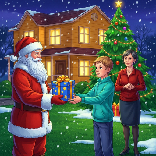 Weihnachtsmann-Schlittenfahrt-Abenteuer & Schneerennen-Spaßspiel