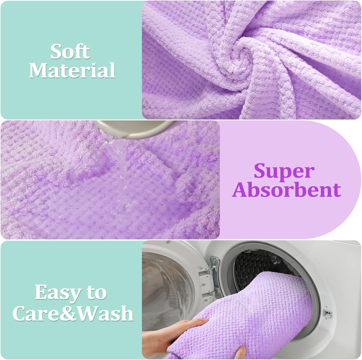 Mixweer 20 Pcs Bath Towel and Washcloths Set for Bathroom Includes 5 Bath Towels 5 Hand Towels 10 Washcloths, Soft Coral Velvet Absorbent Quick Dry for Sports Shower Hotel Spa(Rich Color)