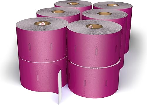 Etiquetas perforadas térmicas directas de 2.25 pulgadas x 1.375 pulgadas para envío, códigos de barras y etiquetado. Compatible con cebra, rollo y