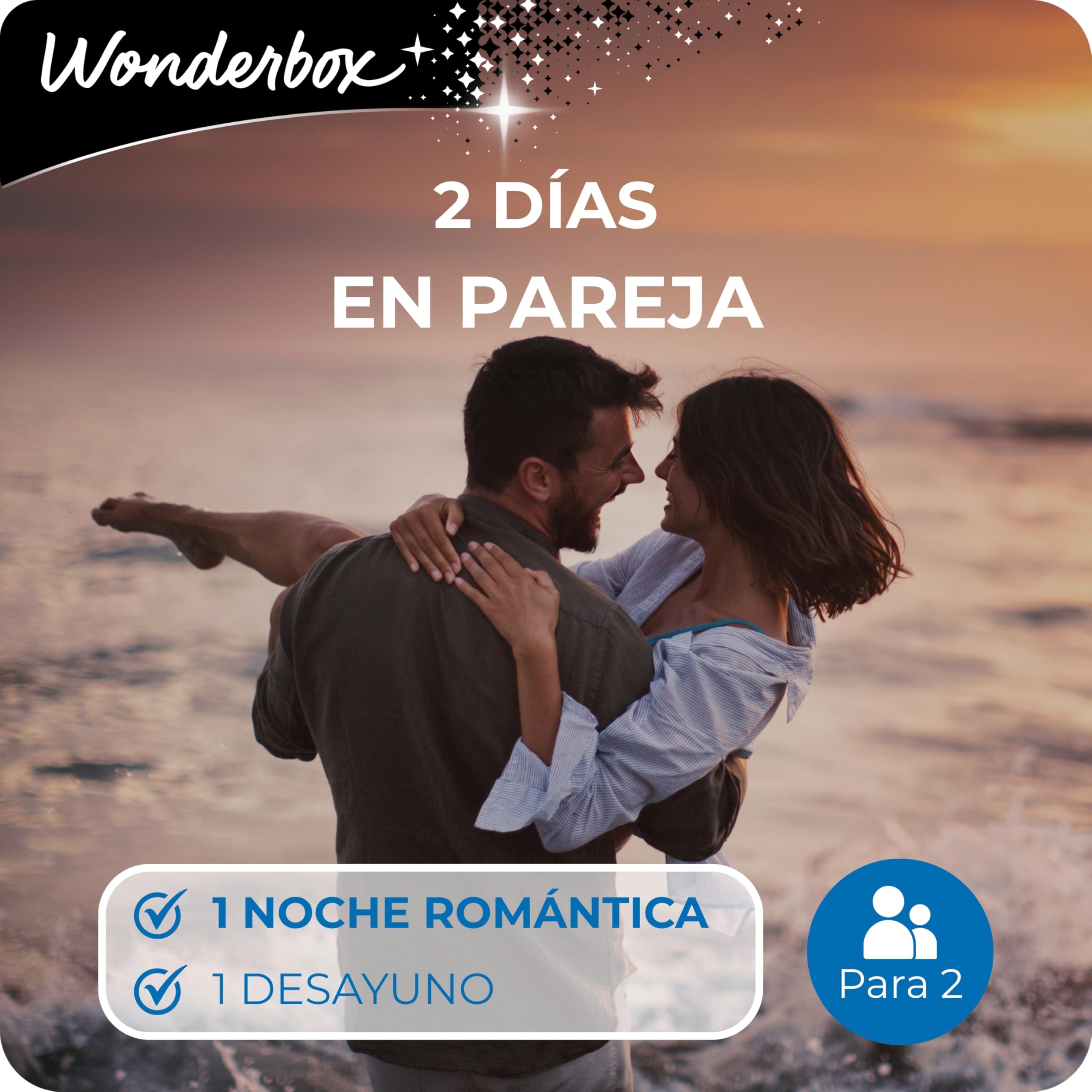 Wonderbox - Caja Regalo - 2 Días en Pareja - para 2 Personas | 1 noche con desayuno - Más de 2800 estancias - Hoteles hasta 4*, casas rurales, posadas, hospederías