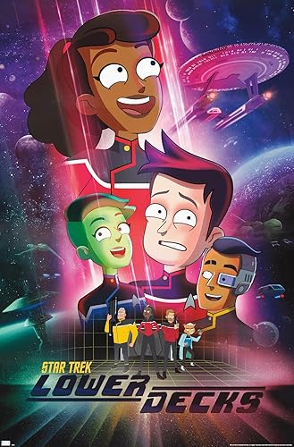 Trends International Star Trek Lower Decks - Póster de pared de arte clave, 22.37 x 34.00 pulgadas, versión premium sin marco