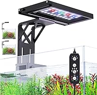 SEAOURA 12W Clip-On Aquarium Plant Light with 24/7 Cycle, Full Spectrum + 7 Colors, Timer, 10-Level Brightness for 7-12 Inch Tanks