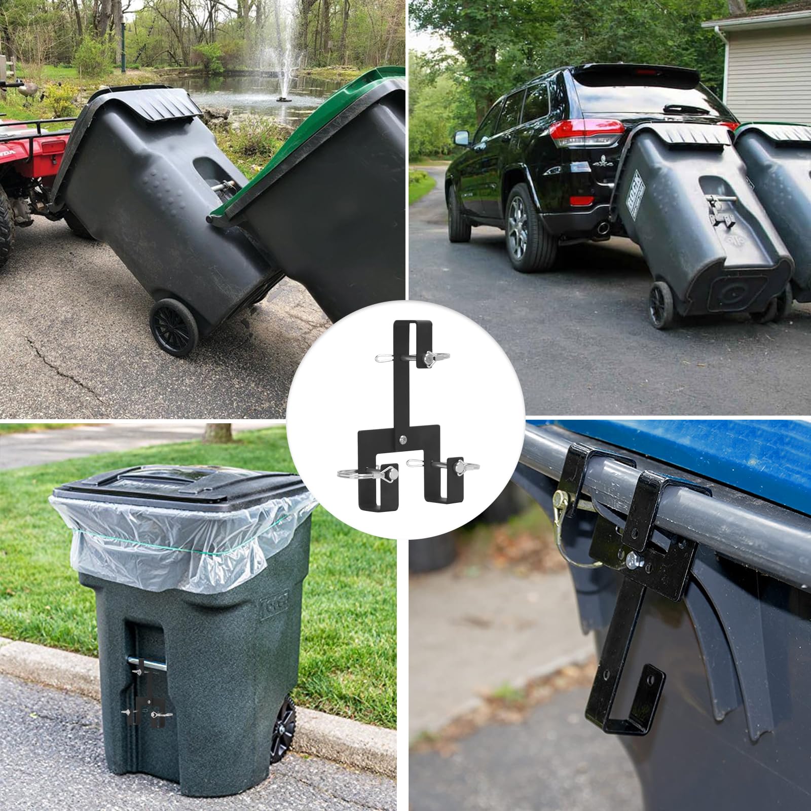 Combo Hitch Trash Can Hauler Haul Pin Hitch