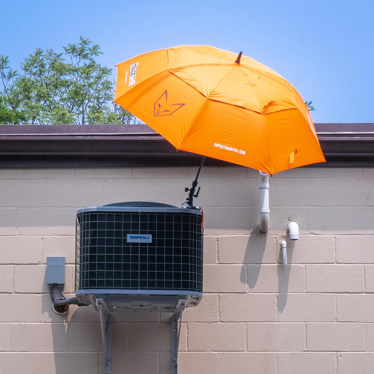 Supco MUKIT-FR TradeFox 60" Umbrella Fire Rated with Magnetic Base Kit, HD Steel Clamp, and Lanyard