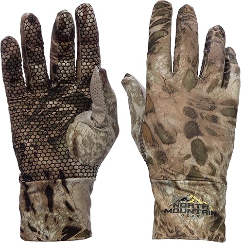North Mountain Gear Mossy Oak - Guantes de caza ligeros de camuflaje para hombre