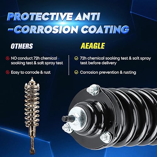 Miniatura 4 de Conjunto de amortiguador de puntal delantero con resorte helicoidal compatible con Toyota 4Runner 2003-2021, Fj Cruiser2007-2014, Tacoma FWD