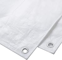 WOLTU PE Takaróponyva 180g/m² Vízálló Szakadásálló Szemmekkel - 3 x 4 metres, White 5
