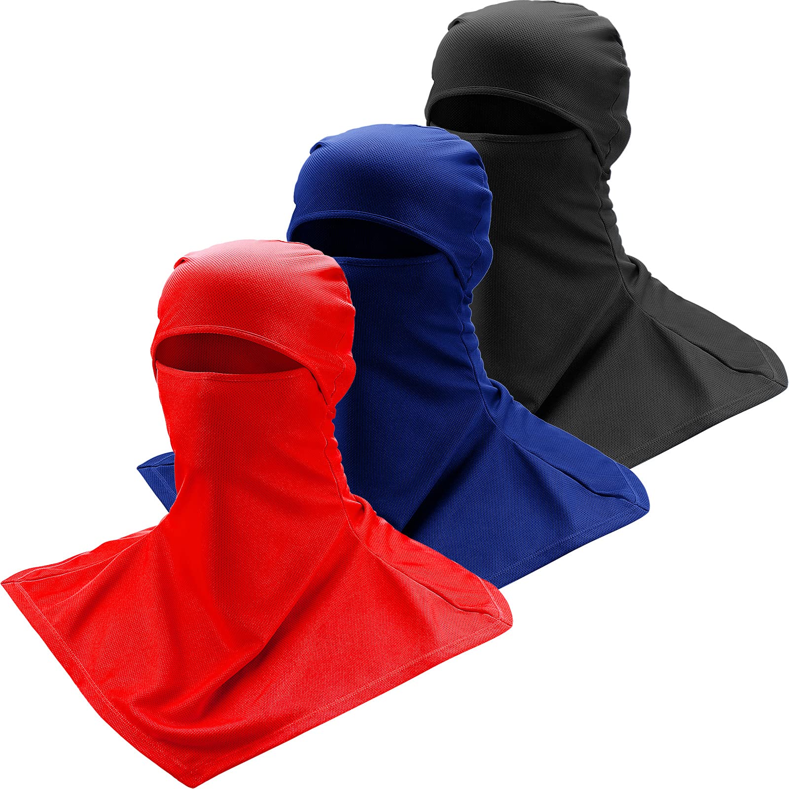 SATINIOR 3 Piece Balaclava Face Cover Sun Protection Neck Cover Summer Balaclava Motorcycle Face Mask for Men Women