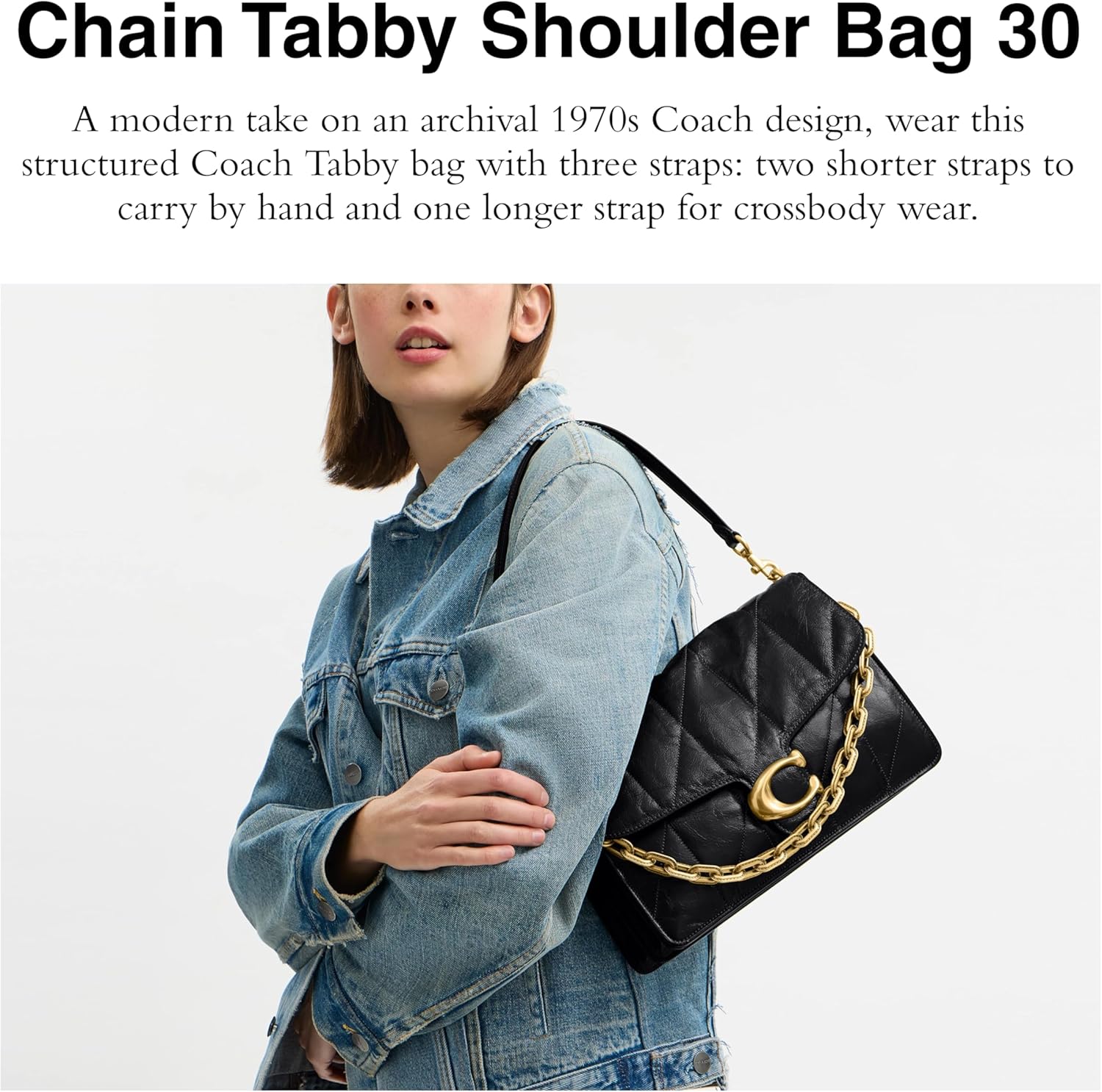 COACH Chain Tabby Shoulder Bag 30