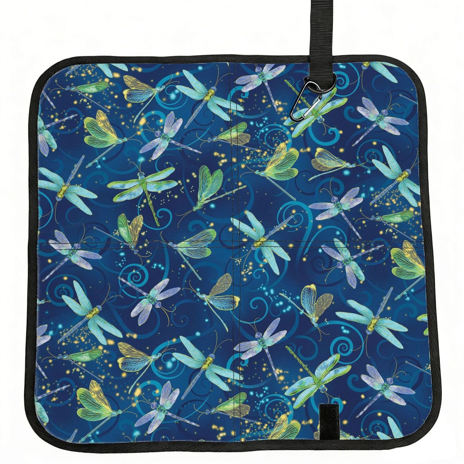 ERCgad Dragonfly Print Foldable Seat Cushion Portable Chair Pad Lightweight Travel Outdoor Office Home