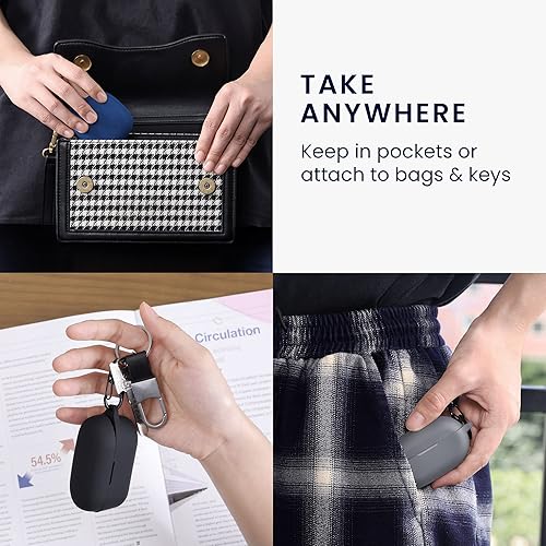 Miniatura 5 de kwmobile Funda de silicona compatible con Xiaomi Redmi Buds 4 Lite - Funda adhesiva con clip - Negro