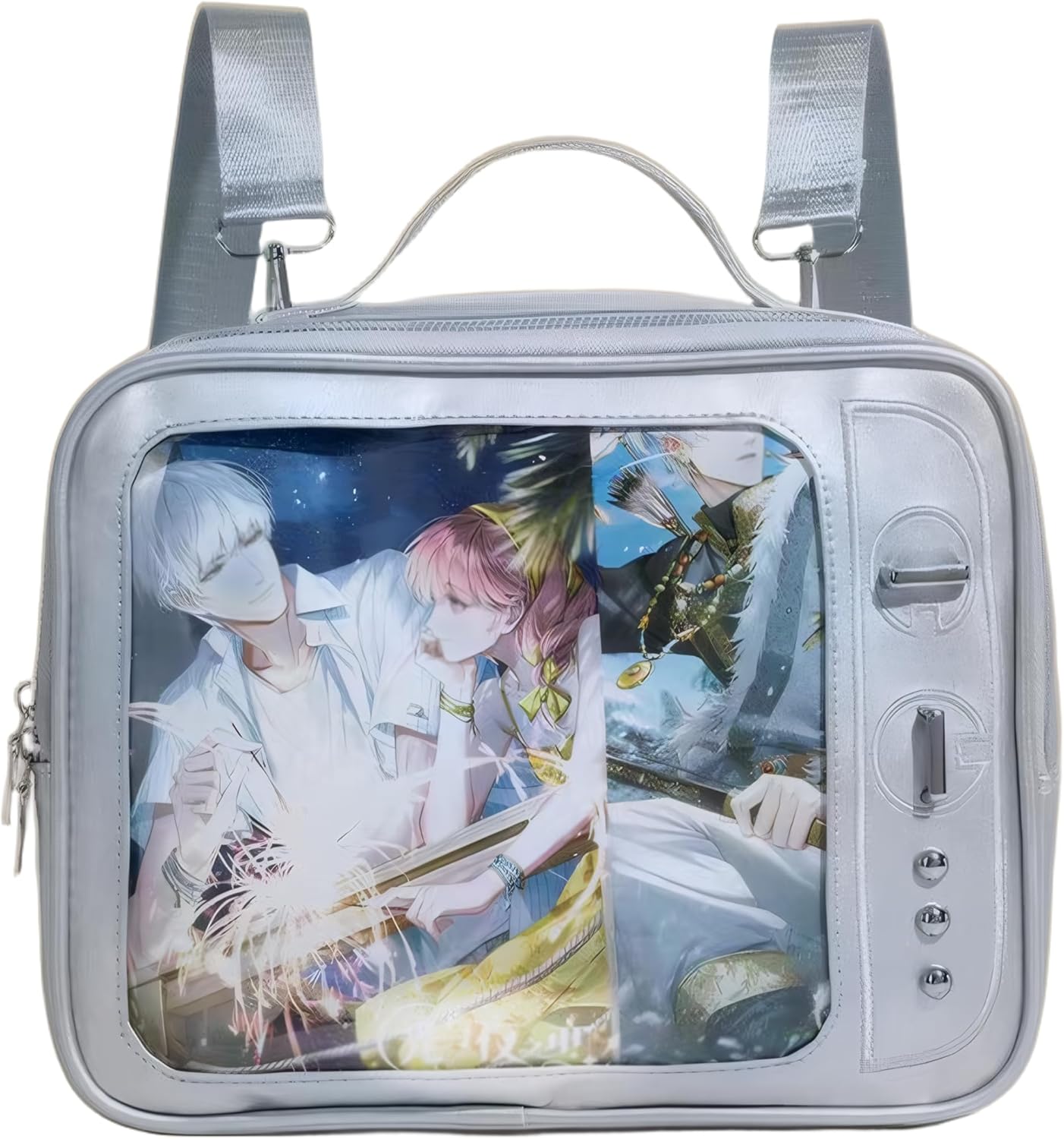 Ita Bag Japanese Backpack Y2k Bag Shoulder Crossbody Handbag for Anime Cosplay (Black)