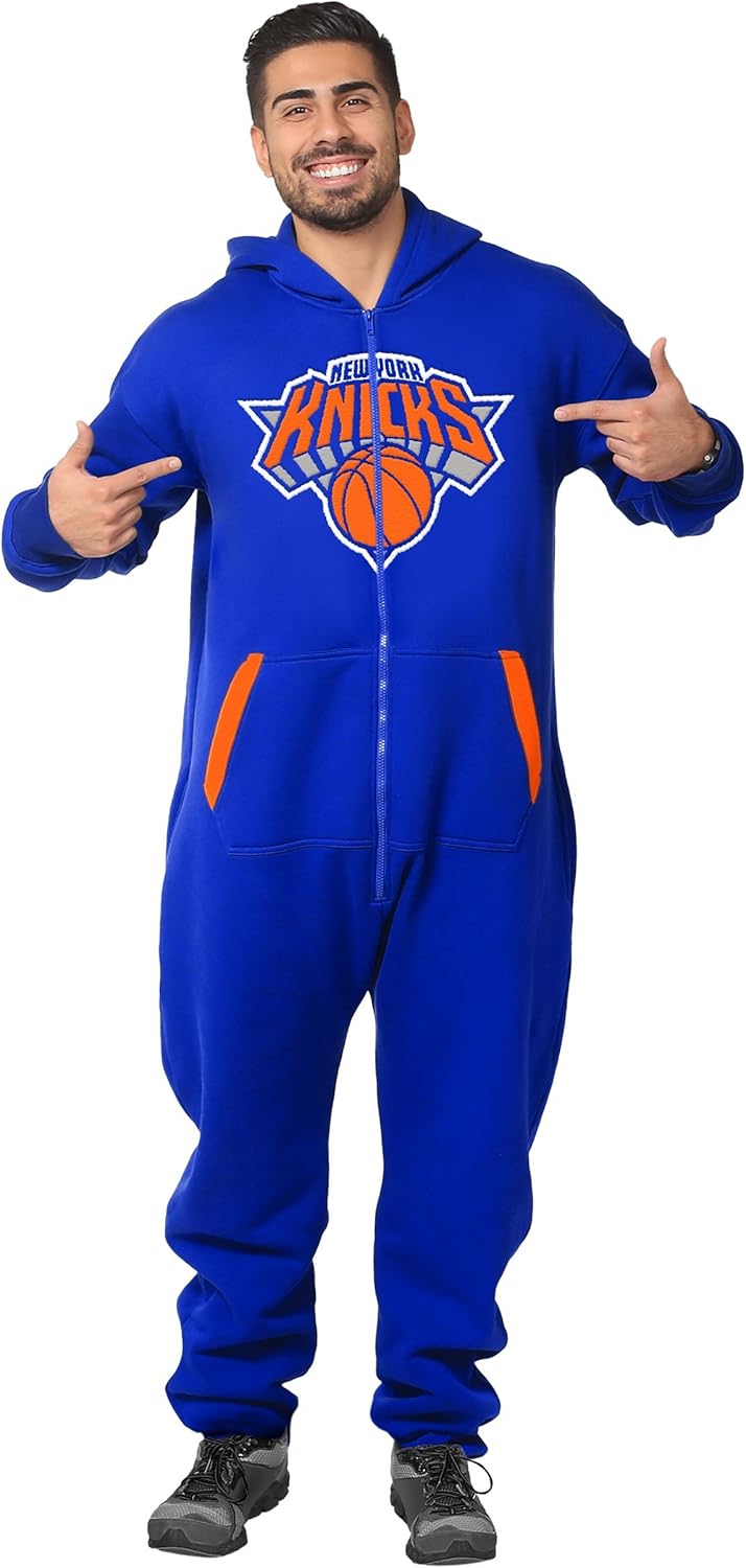 FOCO New York Knicks Team Logo Klew Suit - Blue - Extra Small