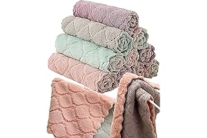 Absorbent, Multipurpose Coral Velvet Dish Towels for Quick Drying and Easy Cleaning