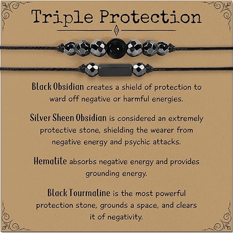 Crystal Healing Bracelets Gifts for Women: Spiritual Natural Stone Empath Protectio...