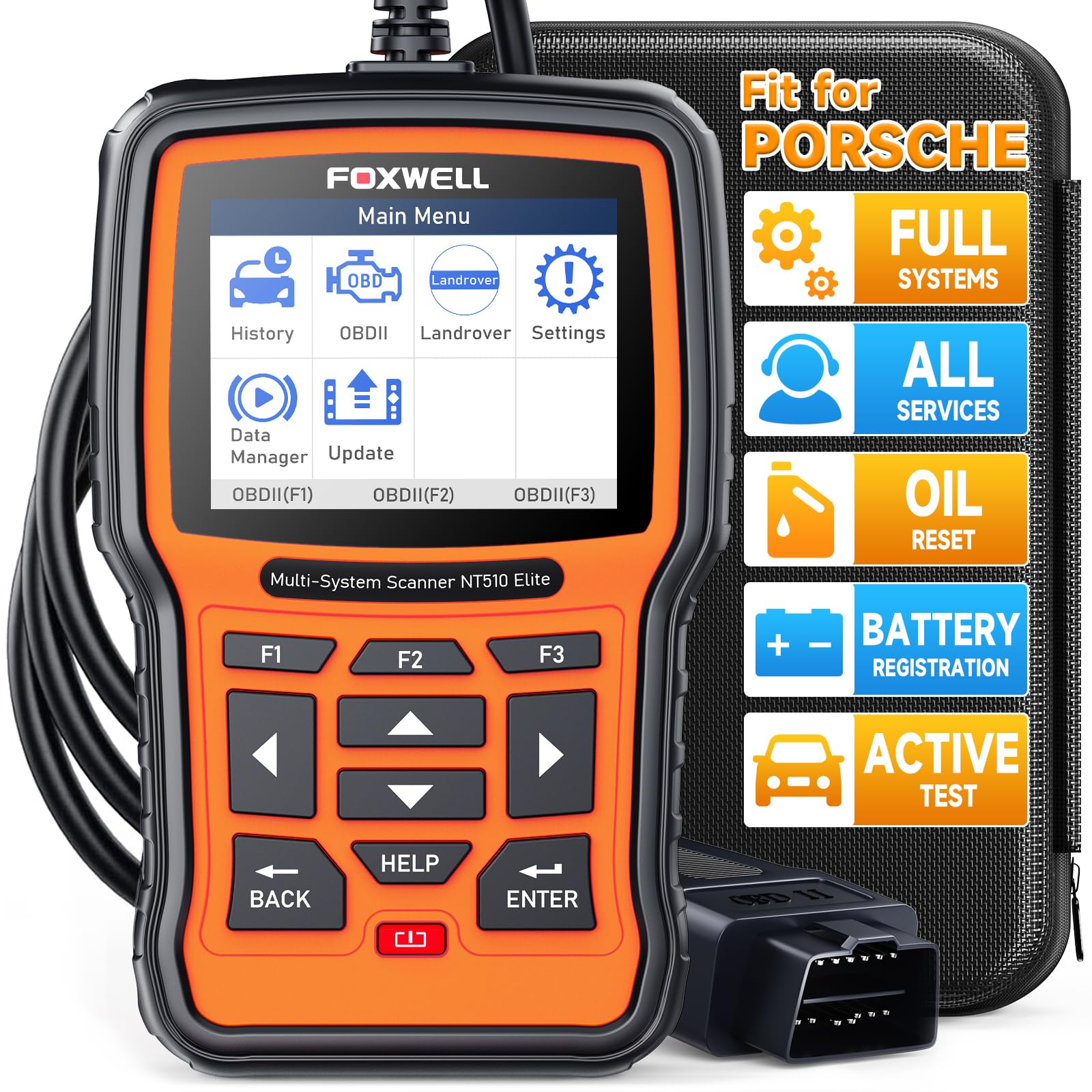 Amazon.co.jp: FOXWELL NT510 Elite OBD2スキャナー ポルシェ診断