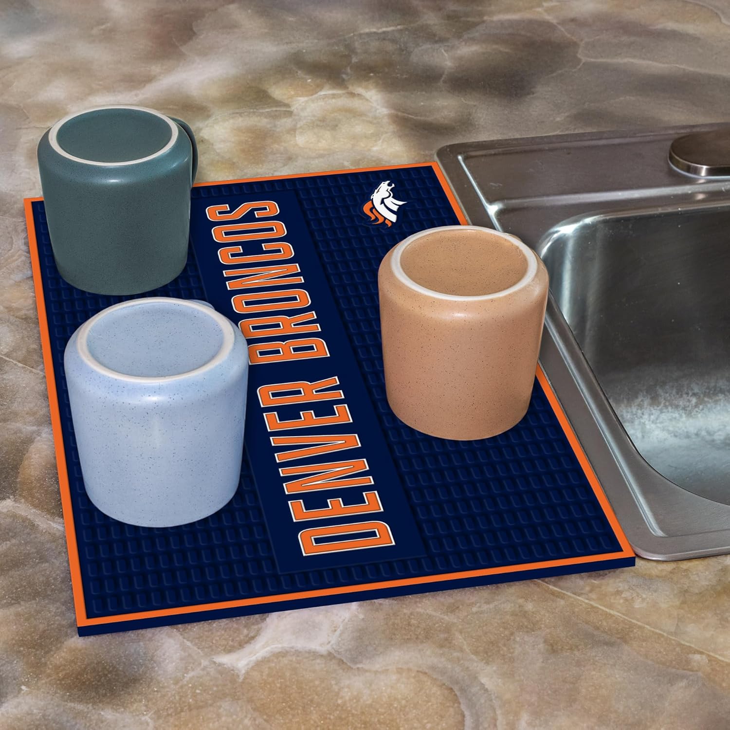 Rico Industries NFL Football 12" x 18" PVC Heavy Duty/Thick Home Décor/Kitchen/Bar Mat