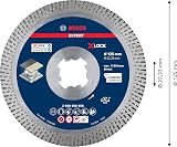 Bosch 1x Expert HardCeramic X-LOCK Diamanttrennscheiben (für Harte Fliesen, Harter Stein, Ø 125 mm, Professional Zubehör Kleiner Winkelschleifer) - 3