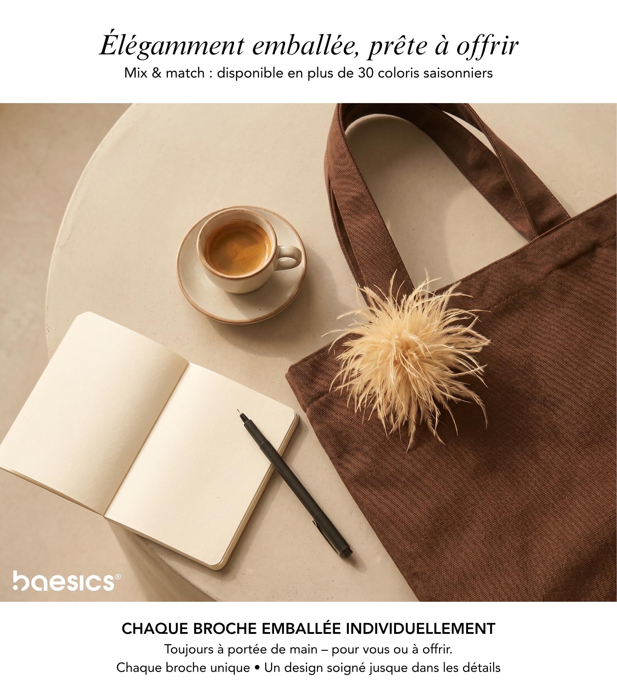 Baesics Broche à plumes pour femme - Plume d'autruche Fluffy - Broche à clipser - Vintage pour mariage, mariée, carnaval, blazer
