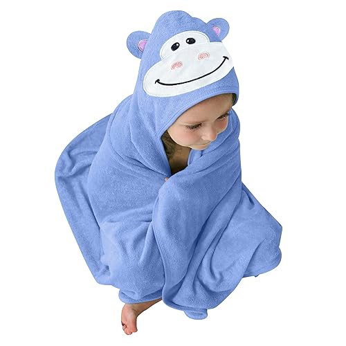 HIPHOP PANDA Toalla con capucha, rayón hecha de bambú, toalla de baño con orejas de oso para recién nacido, bebé, niño pequeño, toalla absorbente