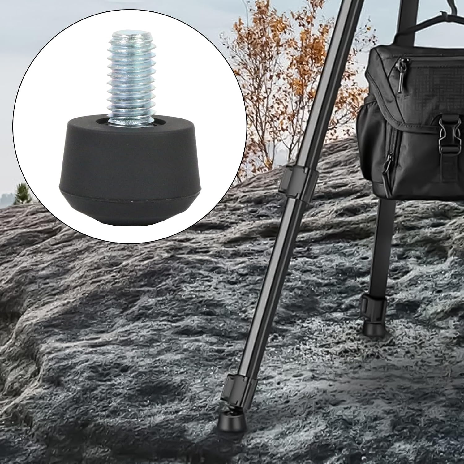 Lightweight 3/8inch Screw Rubber Tripod Foot Pad Nonslip for Cameras and Live Streaming Stands Providing Stability