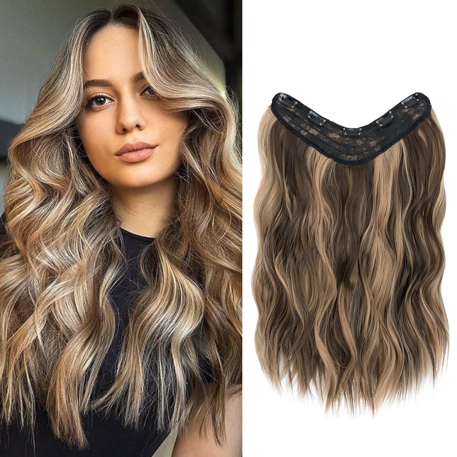 Medium Brown with Natural Blonde