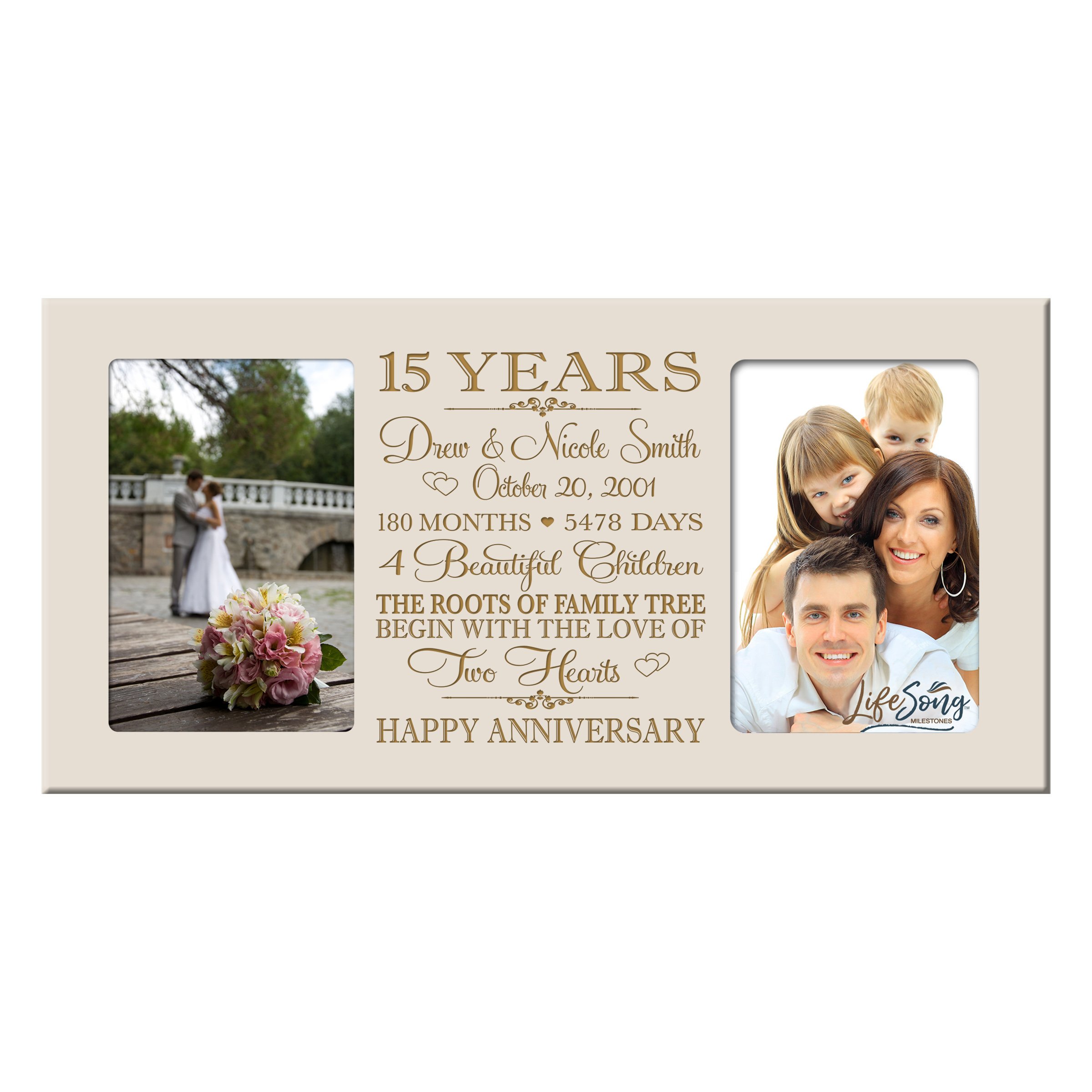 Personalized 15 Year Wedding Anniversary Photo Gift LifeSong Milestones personalized-15-year-wedding-anniversary-photo-gift-lifesong-milestones
