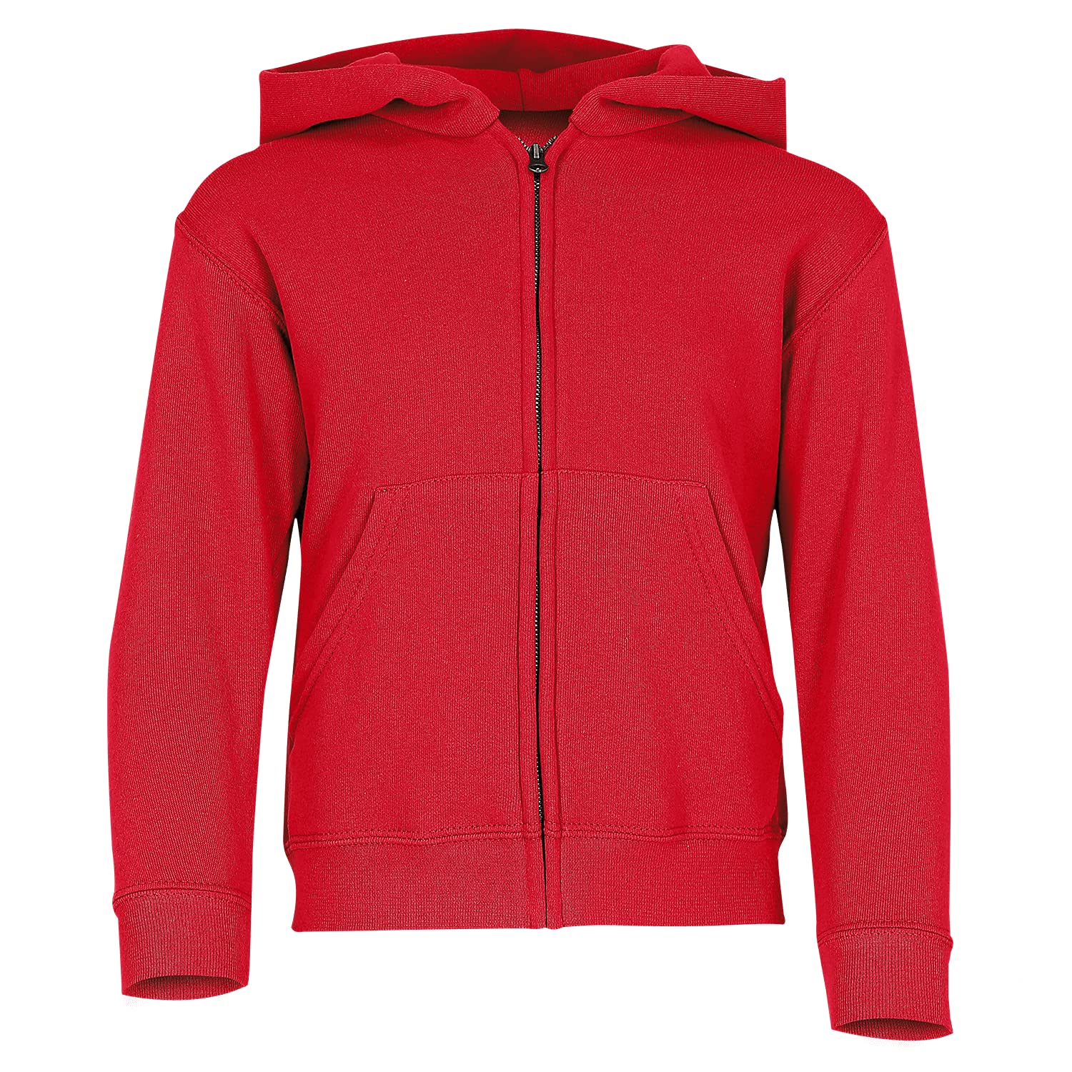 Fruit of the Loom Childrens/Kids Unisex Hooded Sweatshirt Jacket (12-13) (Red) โ image 1