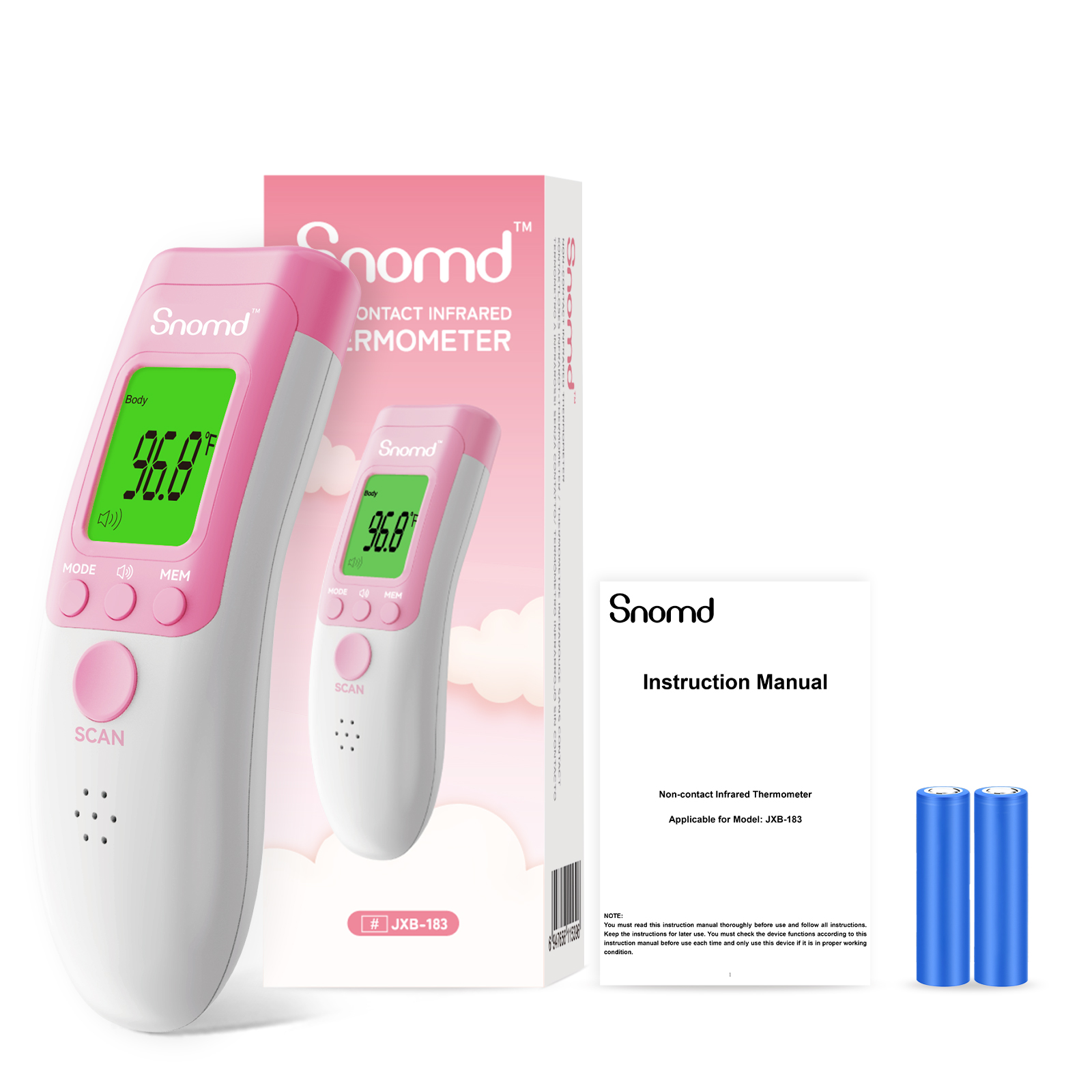 Watch Snomd Digital Non-Contact Forehead Thermometer JXB-183 on