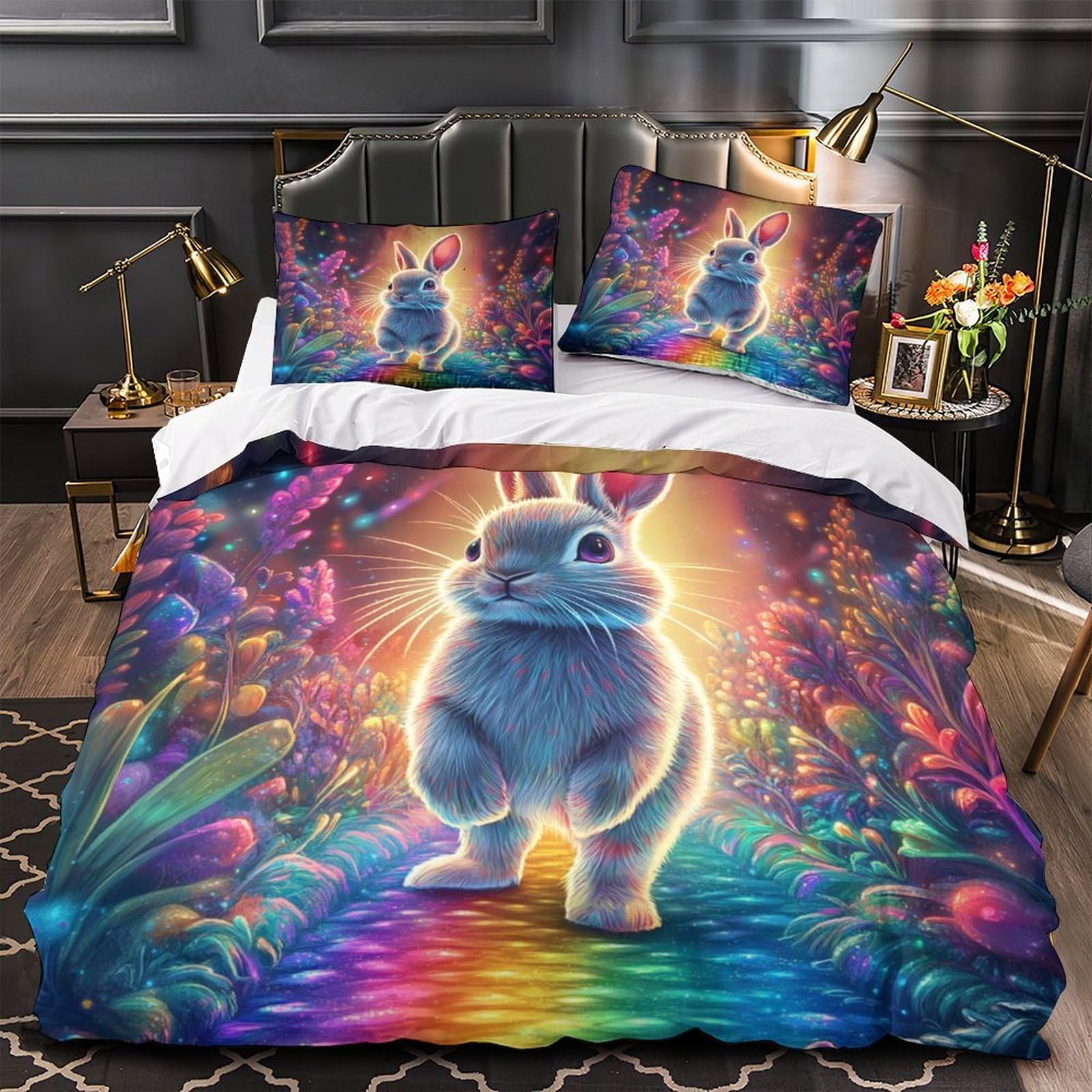 Housse de couette lapin mignon pour apporter douceur et magie à votre lit