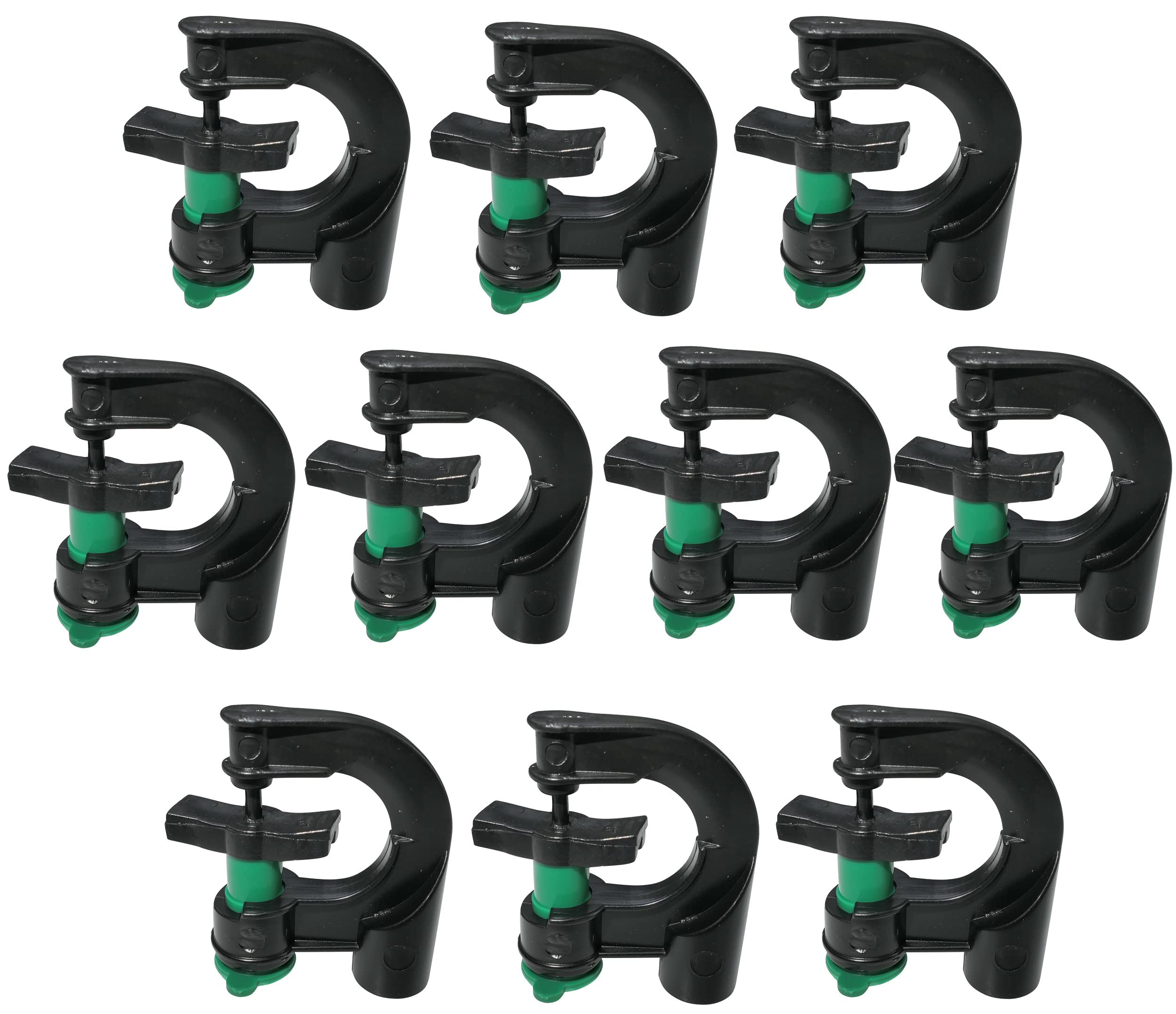 AERZETIX - Set di 10 Microirrigatori Rotanti per Microirrigazione 360° Portata 40 l/h - Raggio di Portata 5m² - Sistema Automatico di Irrigazione a Pioggia/Spruzzo - in Plastica