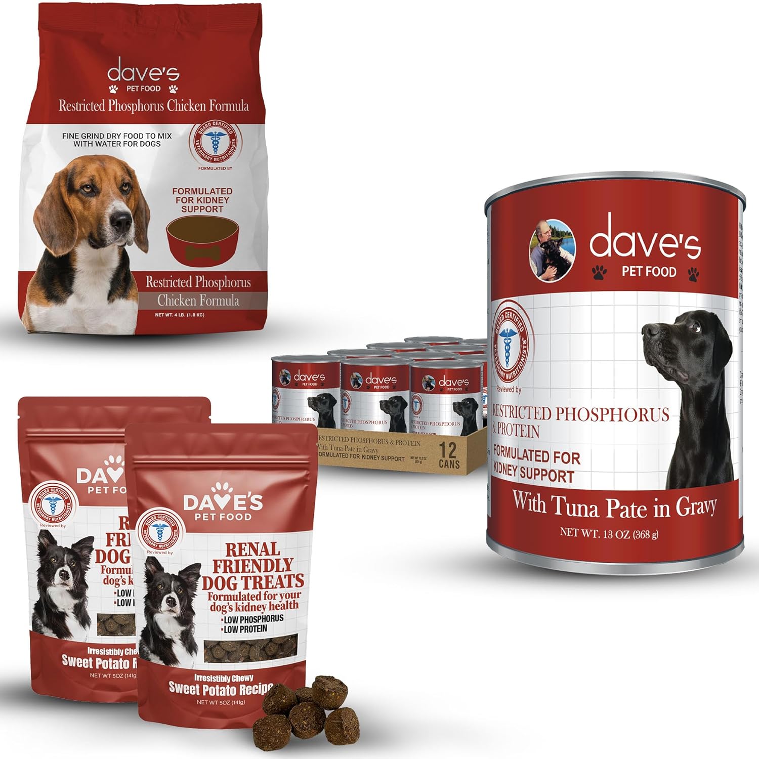 Dave's Pet Food Kidney Dog Food & Treats, No Prescription