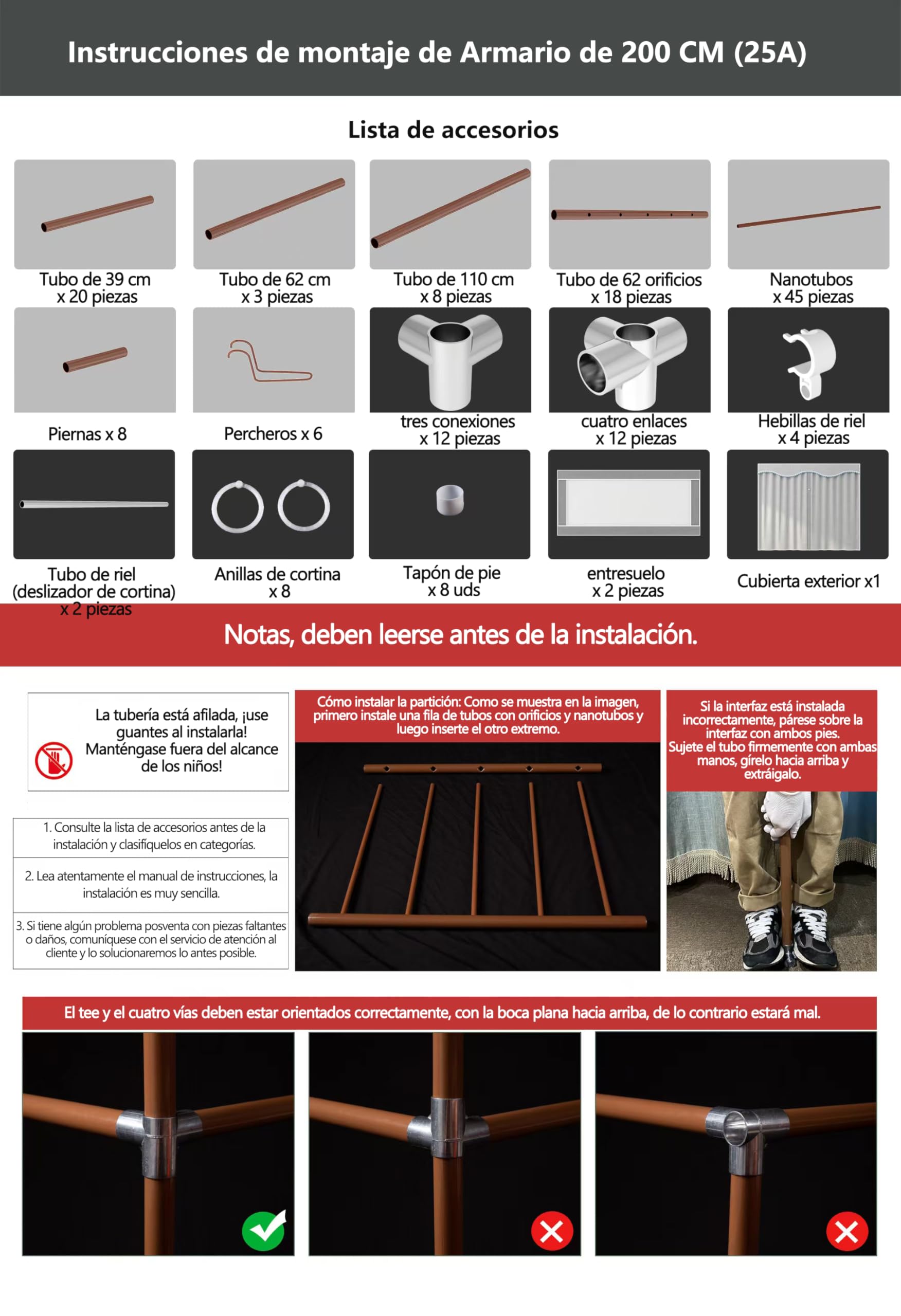 Armario de Tela para Ropa, Organizador Ropero, Armario Ropero de Tela, Armario de Dormitorio Portátil con Barras para Colgar, de Fácil Montaje, con Puerta de Succión Magnética Fuerte, 200x46x170 cm