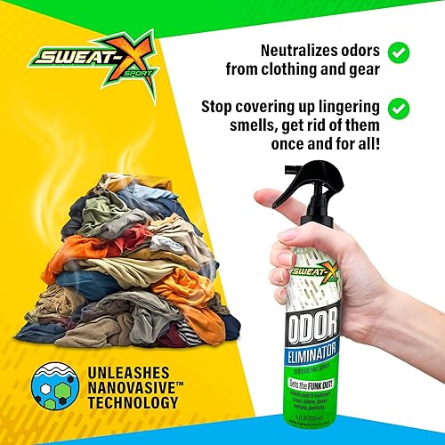Miniatura 5 de Sweat X Sport Extreme Odor Spray  Desodorante multiusos para zapatos, ropa, equipos deportivos y todas las telas  Fórmula concentrada, no requiere