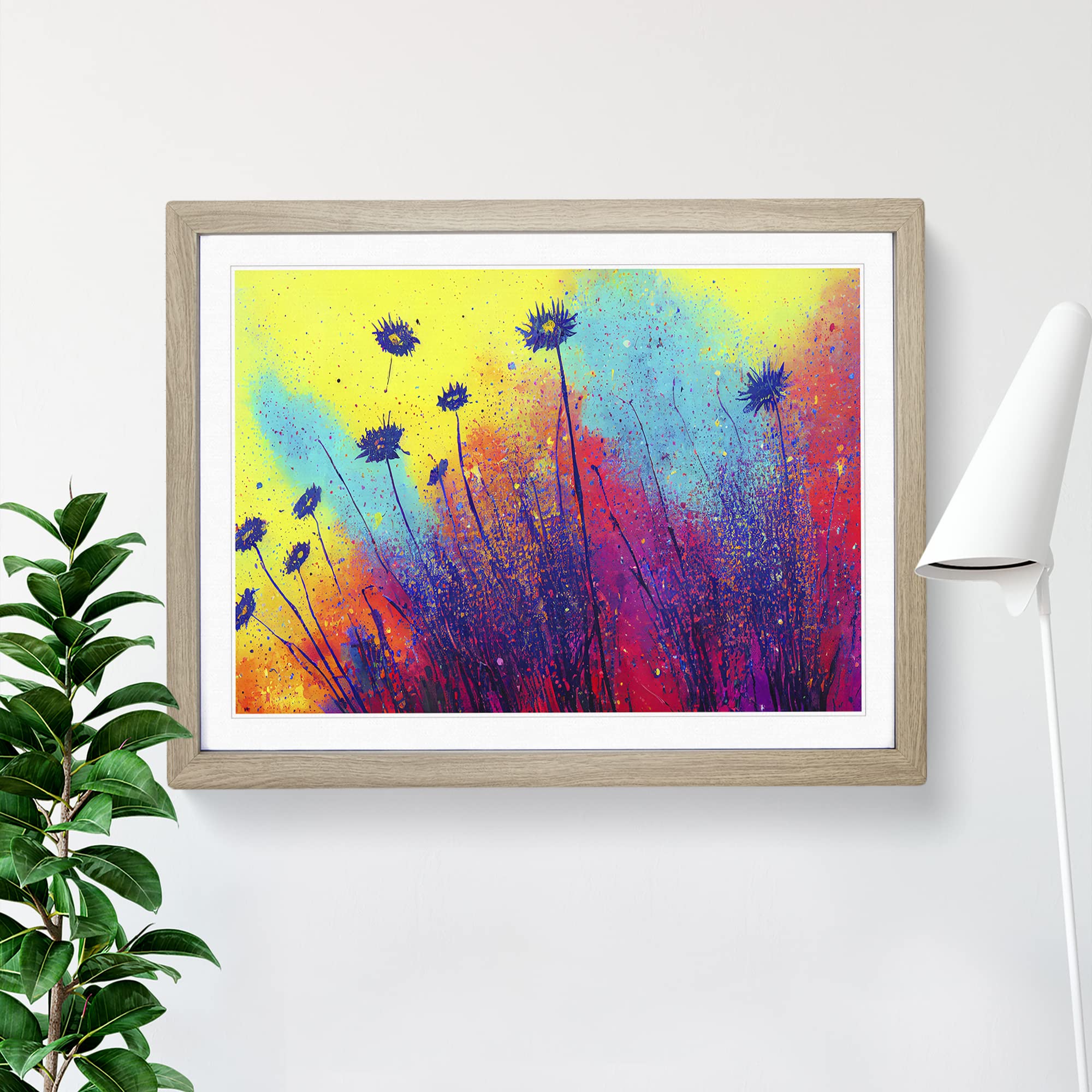 Magnificent Wildflowers Floral Abstract Framed Print, Oak, A3 (46 x 34 cm) - Image 3