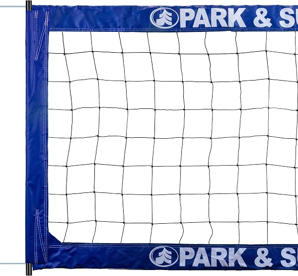 Park & Sun Sports Regulation Size Indoor/Outdoor Professional Volleyball Net with Steel Cable Top and Bottom, Blue, One