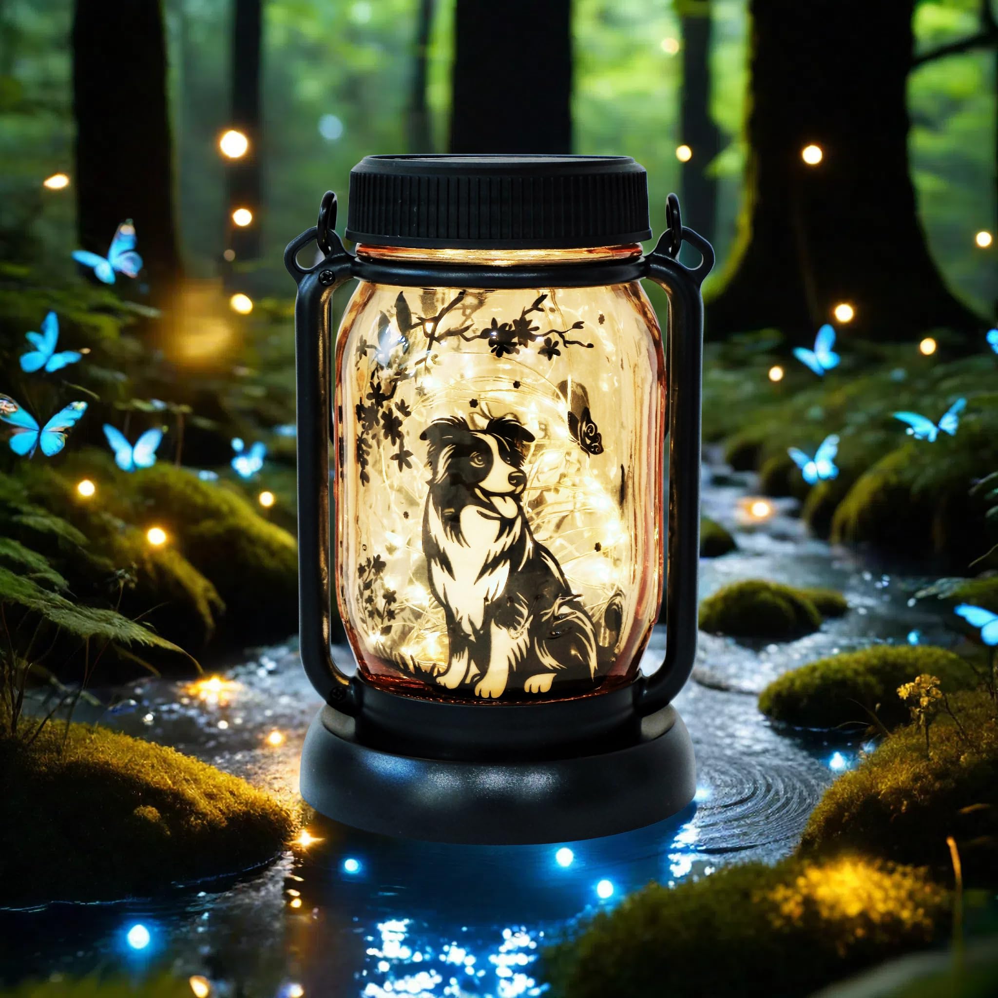 Amazon.co.jp: 犬用バタフライソーラーランタン、屋外ソーラーライト