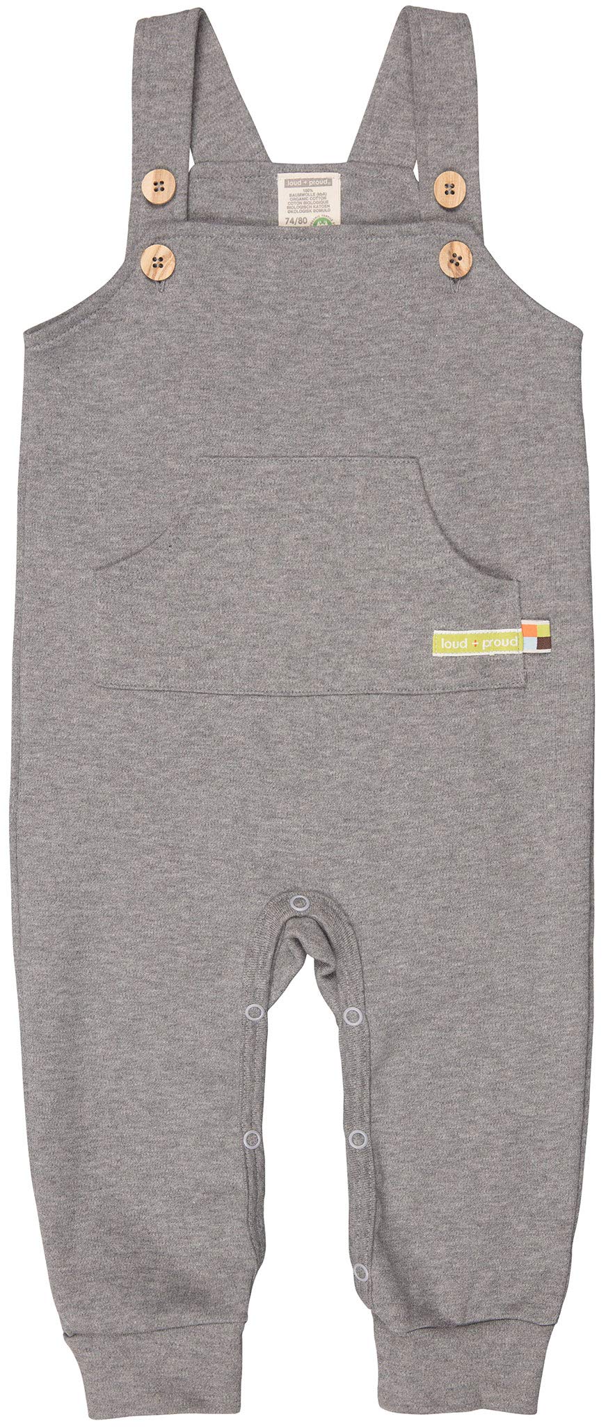 loud + proud Latzhose aus Bio Baumwolle, GOTS Zertifiziert Tuta Unica Unisex - Bimbi 0-24