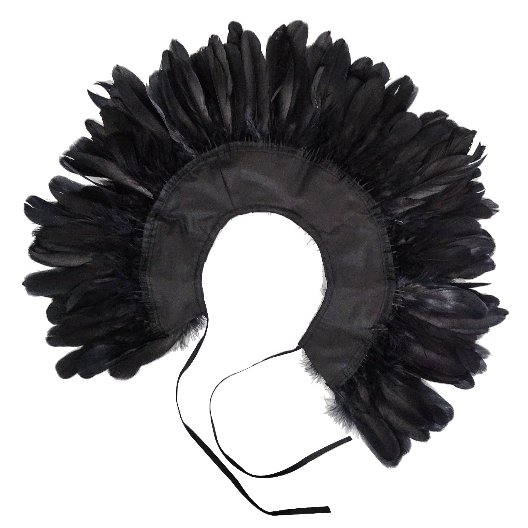 keland Feder Cape Stola Schwarz Weiß Beige Schal Halloween-Kostüm