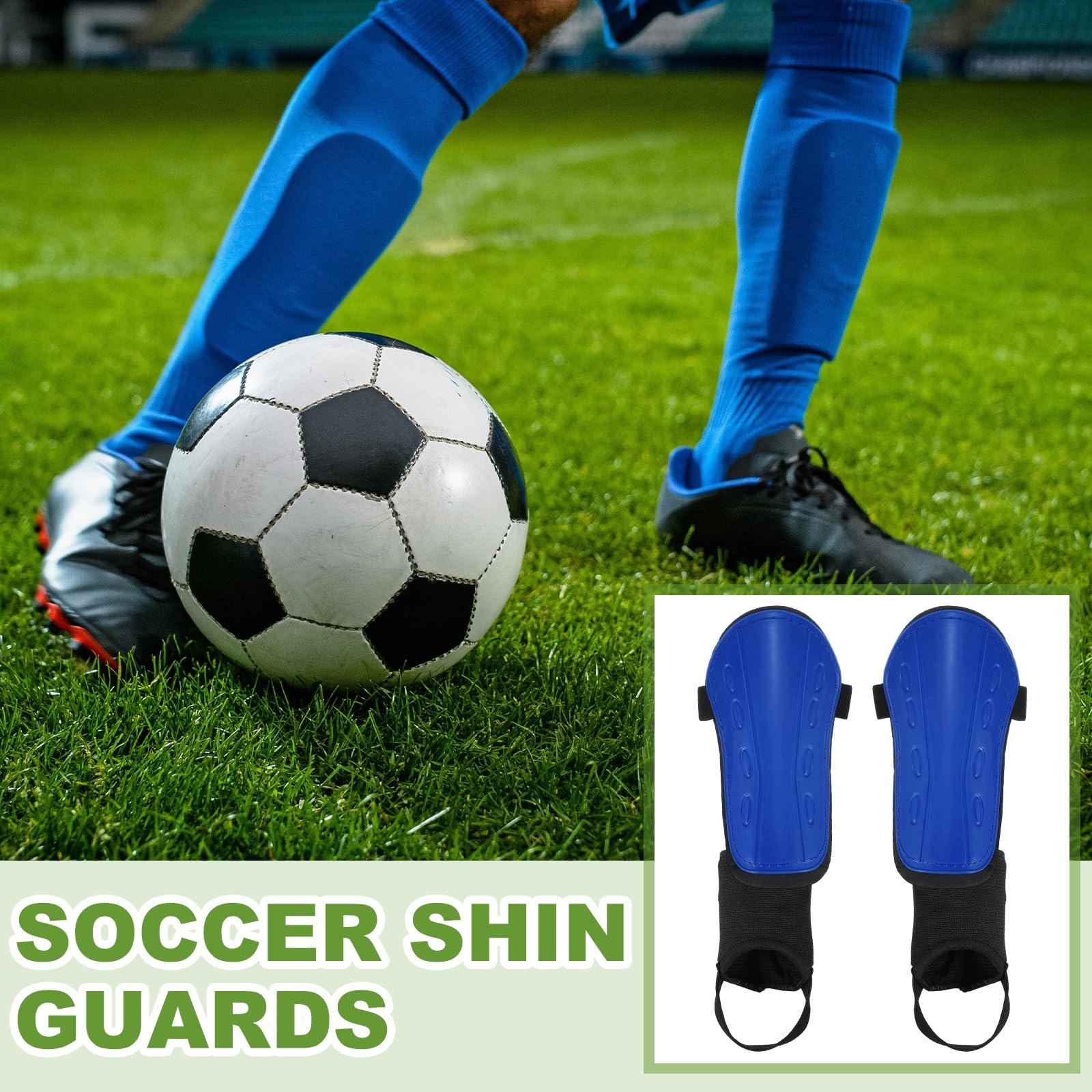 Espinilleras de fútbol, equipo de protección con protección para el tobillo, ajuste para adultos jóvenes, mujeres y hombres, fútbol americano, entrenamiento)