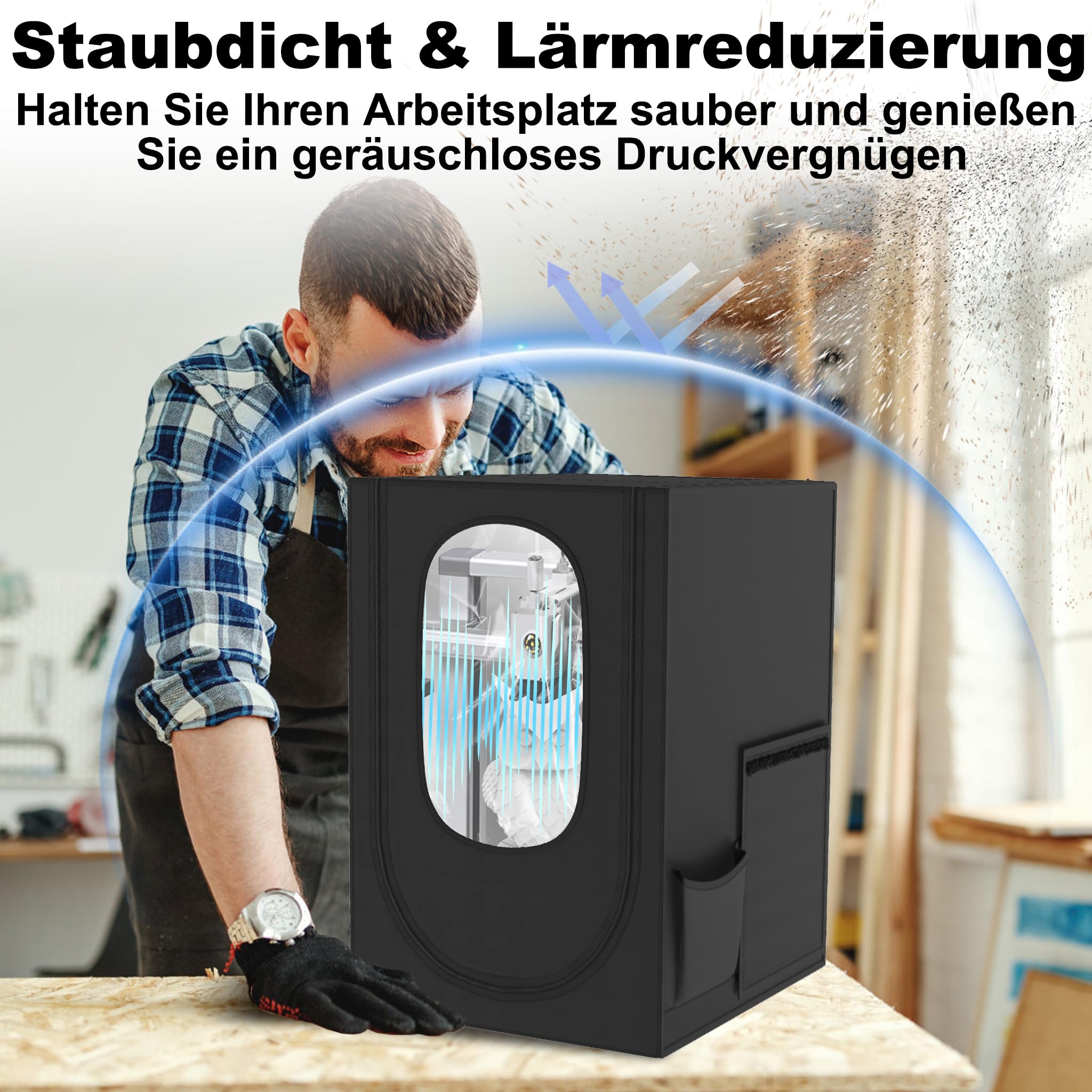XINZI Feuerfestes und Staubdichtes 3D Drucker Gehäuse Zelt mit Transparentes Sichtfenst für Die Meisten 3D-Drucker Konstante Temperatur Schutzabdeckung Raum,73x65x72.5cm Elektronik & Foto