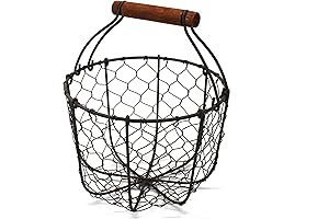 CVHOMEDECO Rusty Gathering Basket