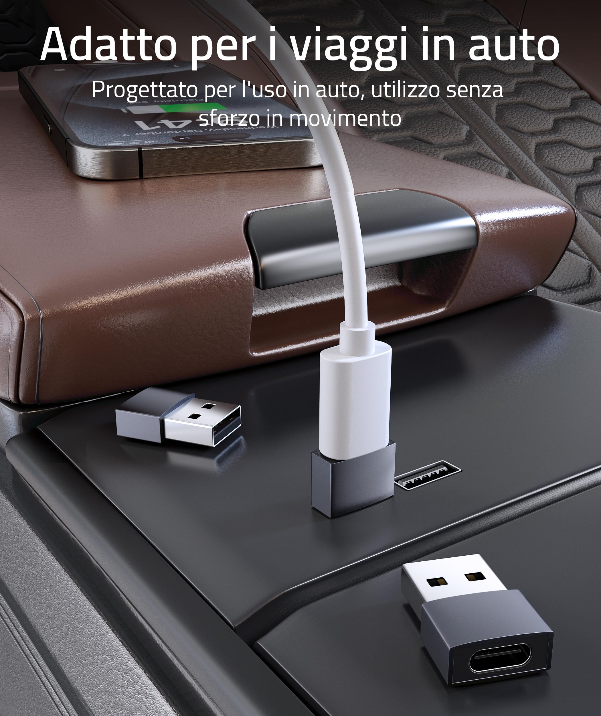 Syntech - Adattatore USB C femmina a USB maschio (3 pezzi), convertitore da tipo C a USB A, compatibile con iPhone 12 13 14 15 Pro Max, computer portatili, Caricabatterie, Samsung Galaxy