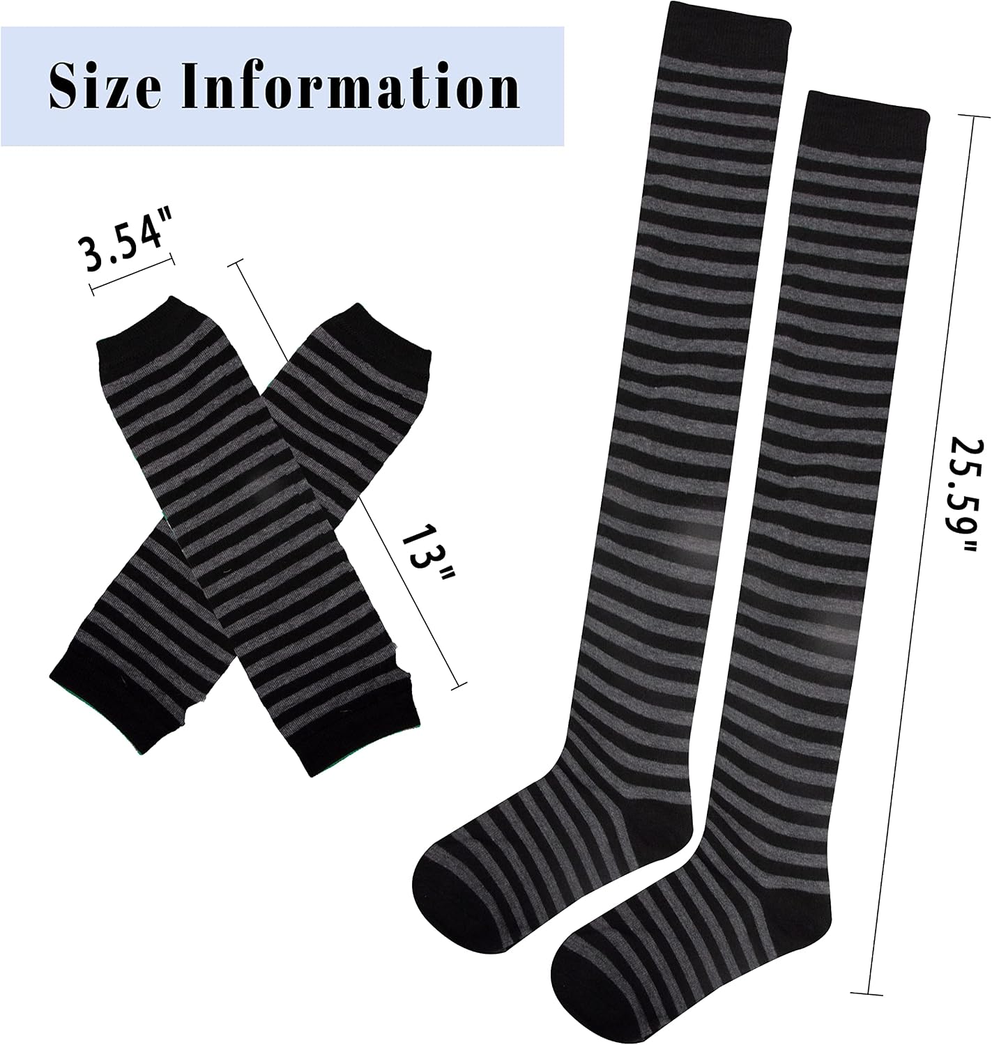 Over Knee Rainbow Thigh High Socks Cosplay Accessories for Women Fashion Wild Long Striped Leg warmers image 5